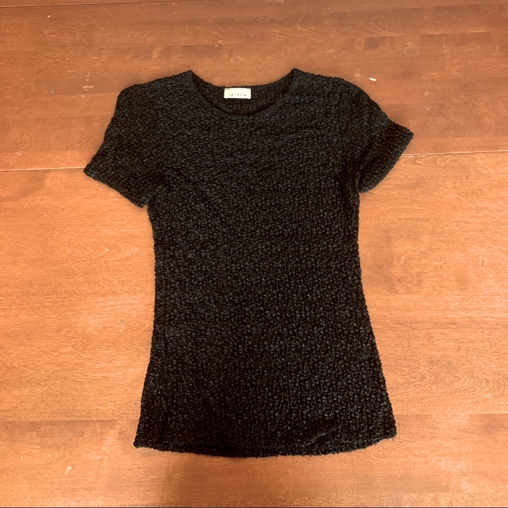 Jaipur Black Mesh Top